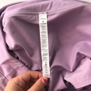 Light purple lululemon shorts